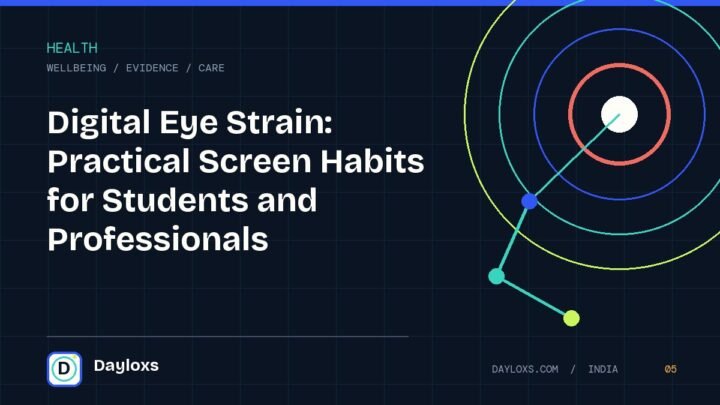 Digital Eye Strain: Practical Screen Habits for Students and Professionals illustrated field guide by Dayloxs