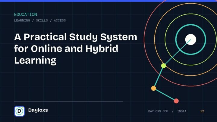 A Practical Study System for Online and Hybrid Learning illustrated field guide by Dayloxs