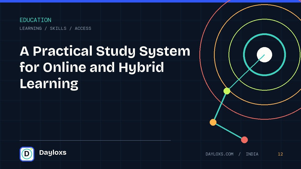 A Practical Study System for Online and Hybrid Learning illustrated field guide by Dayloxs
